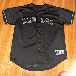 Black and Silver Red Sox Jersey